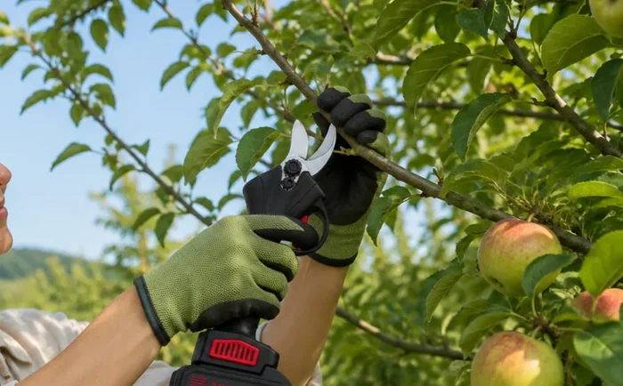 Pruning an apple tree
