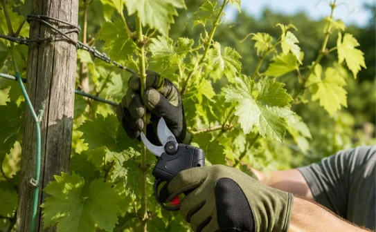 Trimming a grapevine
